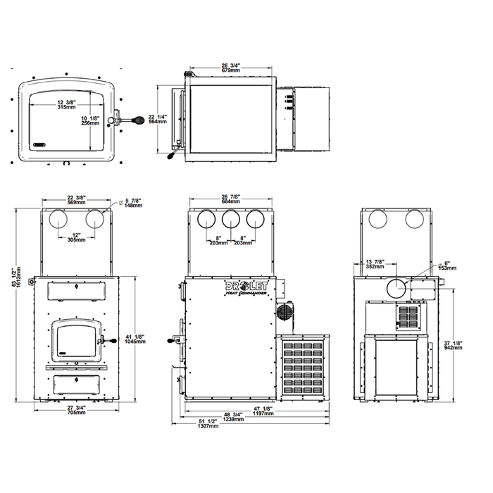 Drolet Heat Commander Wood Furnace