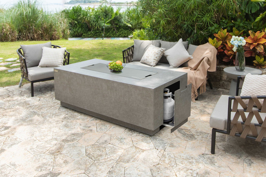 Elementi Andes Fire Table With Built-In Propane Tank Holder
