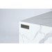Elementi Carrara Porcelain Fire Table White
