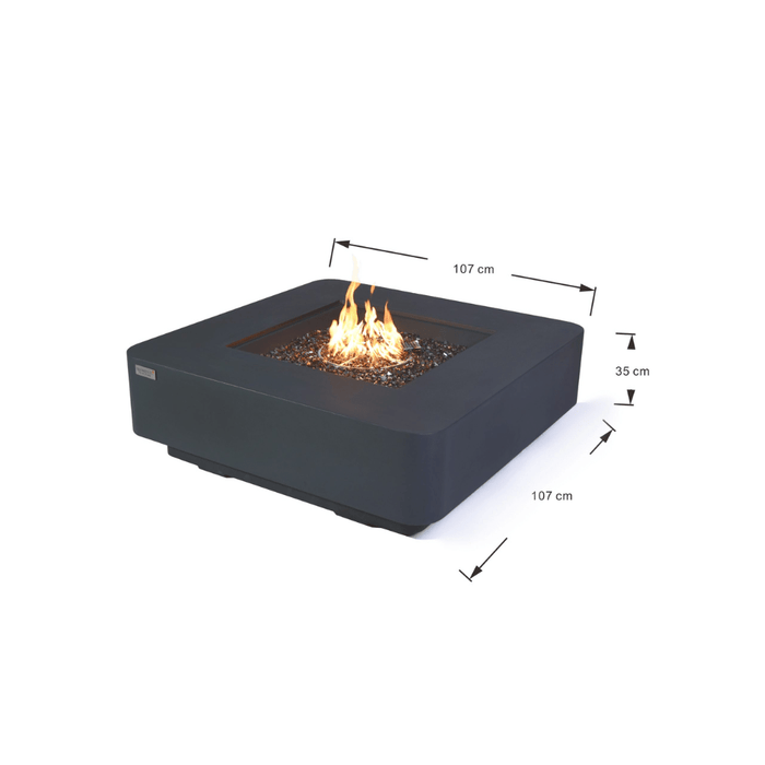 Elementi Plus Bergamo Fire Table Dark Gray
