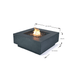 Elementi Plus Bergen Fire Table Dark Gray