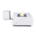 Elementi Plus Bianco Marble Porcelain Fire Table White