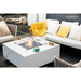 Elementi Plus Bianco Marble Porcelain Fire Table White