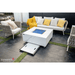 Elementi Plus Bianco Marble Porcelain Fire Table White