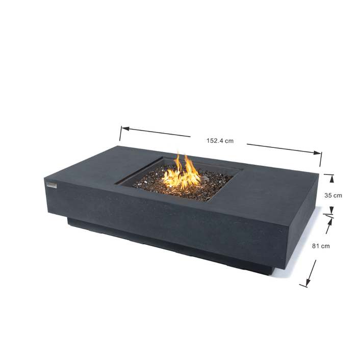 Elementi Plus Cannes Fire Table Dark Gray