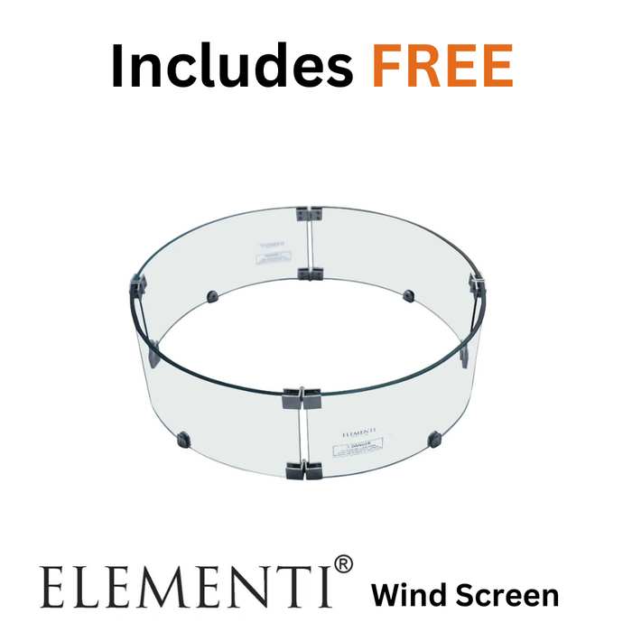 Elementi Plus Colosseo Fire Table Light Gray
