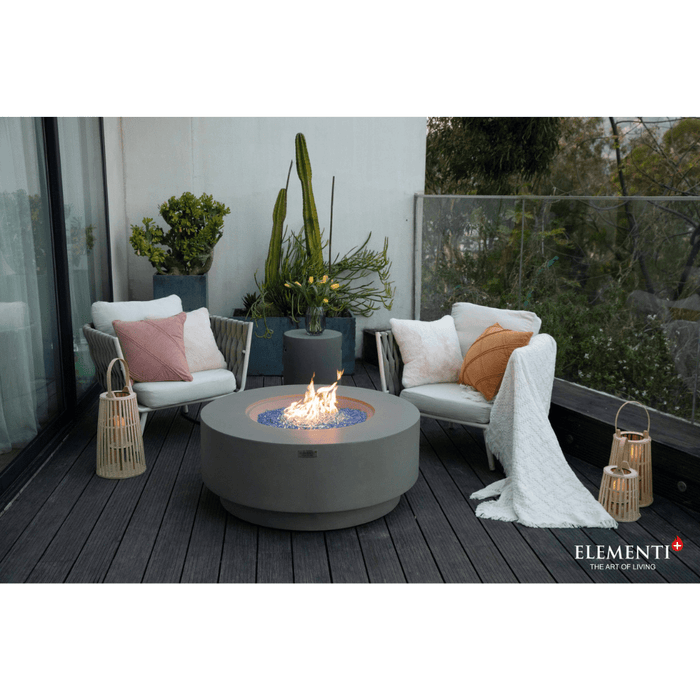 Elementi Plus Colosseo Fire Table Light Gray