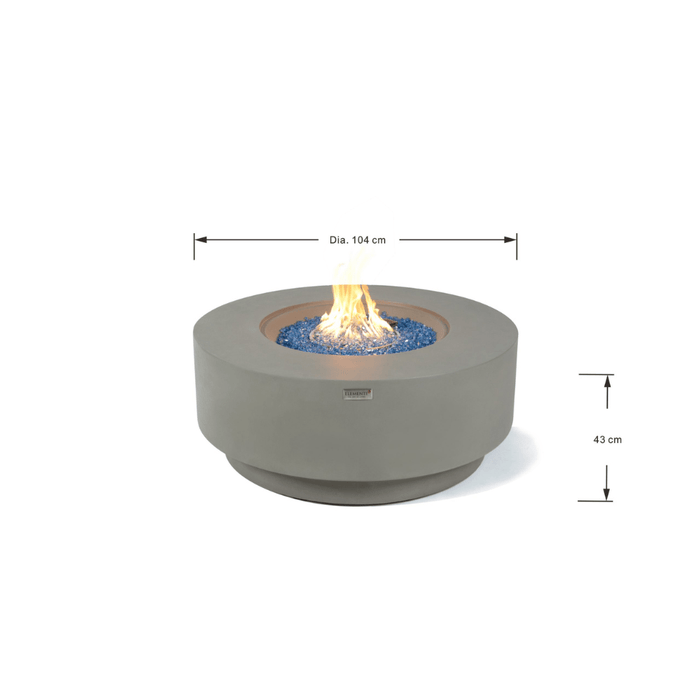 Elementi Plus Colosseo Fire Table Light Gray