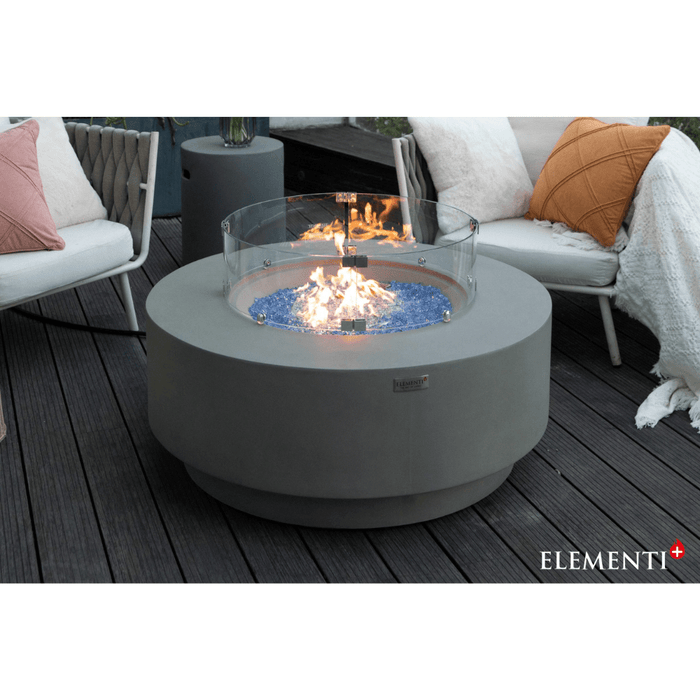 Elementi Plus Colosseo Fire Table Light Gray