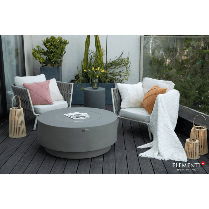 Elementi Plus Colosseo Fire Table Light Gray