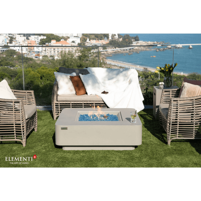 Elementi Plus Lucerne Fire Table Light Gray