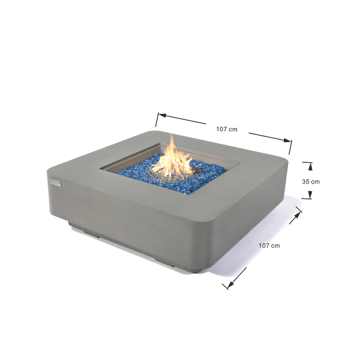 Elementi Plus Lucerne Fire Table Light Gray