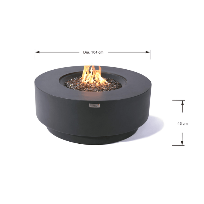 Elementi Plus Nimes Fire Table Dark Gray