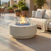 Elementi Plus Nimes Fire Table Frosted Cream White