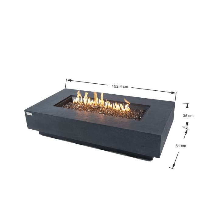 Elementi Plus Positano Fire Table Dark Gray