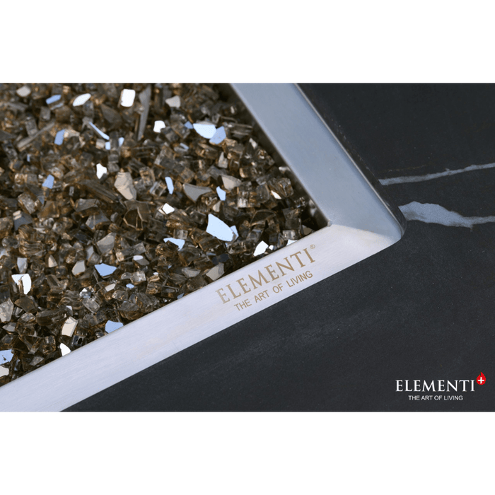 Elementi Varna Porcelain Fire Table Black