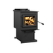 Englander Blue Ridge 100 N wood stove, left three-quarter view on pedestal