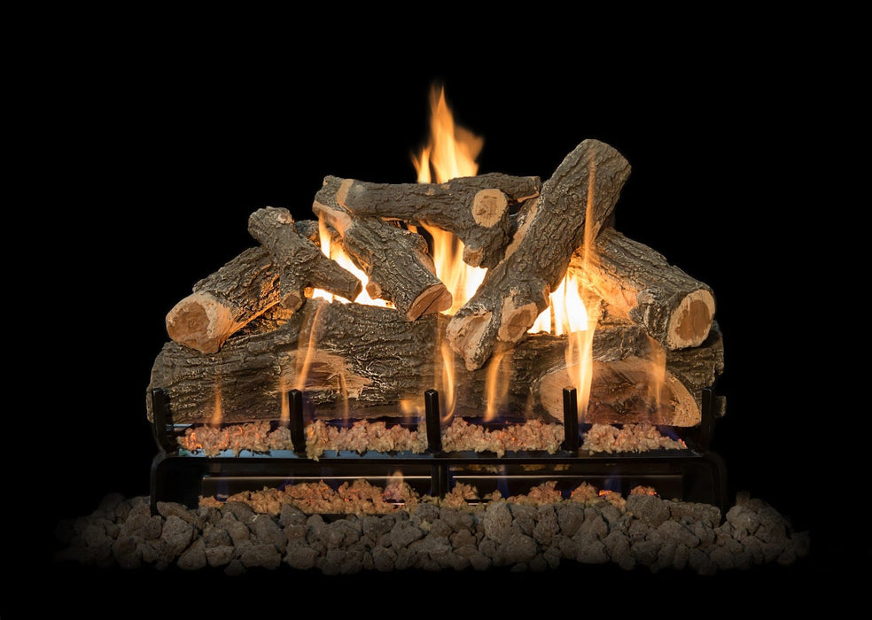Grand Canyon Arizona Weathered Oak 3-Burner Gas Log Burner System