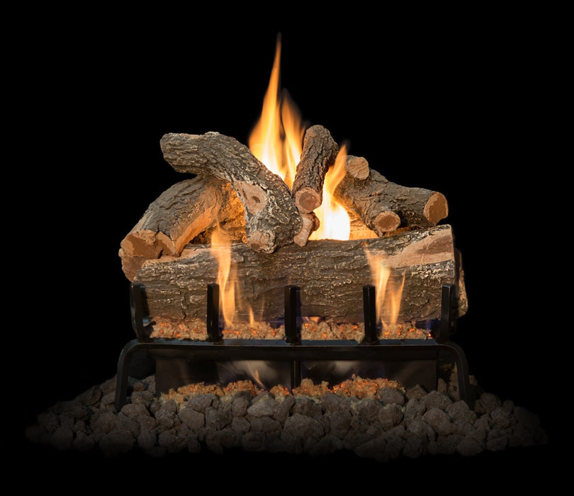 Grand Canyon Arizona Weathered Oak 3-Burner Gas Log Burner System