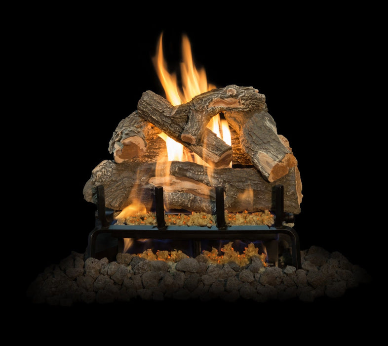 Grand Canyon Arizona Weathered Oak 3-Burner Gas Log Burner System