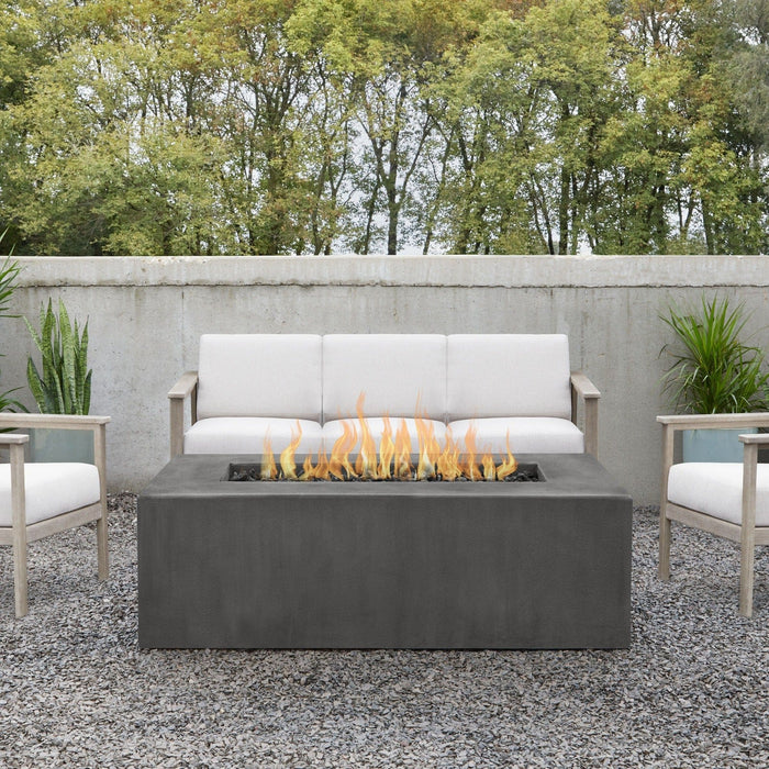 Jensen Co Estes Casual Rectangle Natural Gas Fire Table