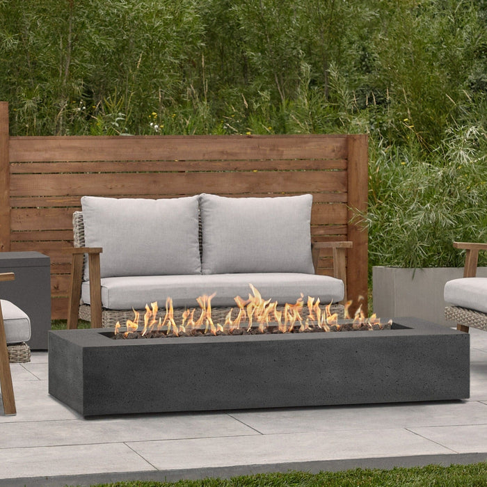 Jensen Co La Valle Low Long Rectangle Propane Fire Table