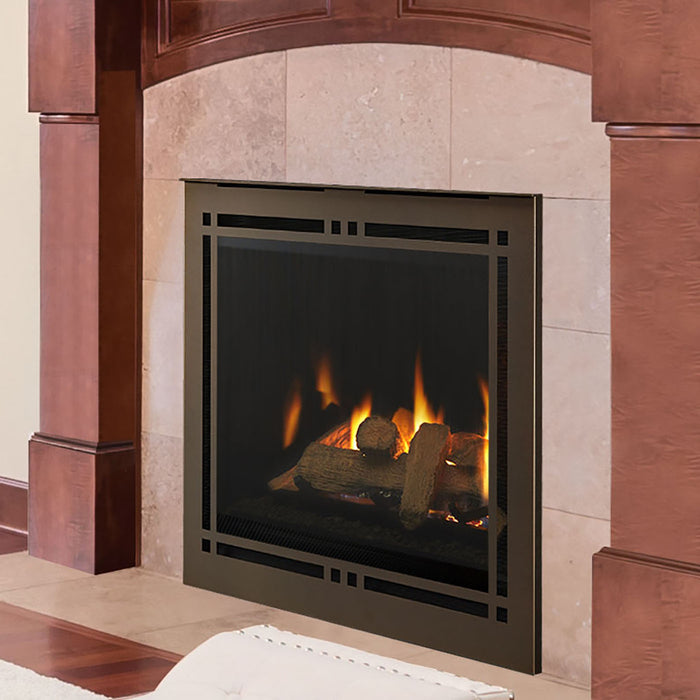 Majestic Meridian installed with herringbone tile surround