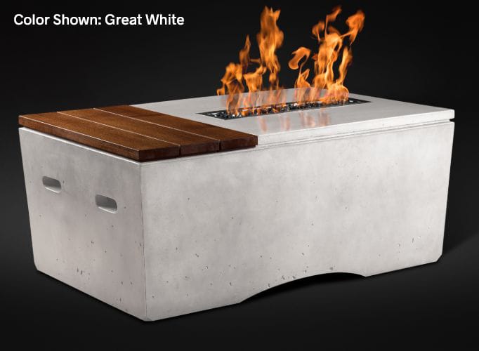 Slick Rock Concrete Oasis 48" Fire Table - GreatWhite
