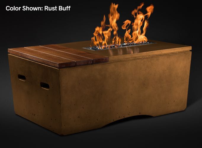 Slick Rock Concrete Oasis 48" Fire Table - RustBuff