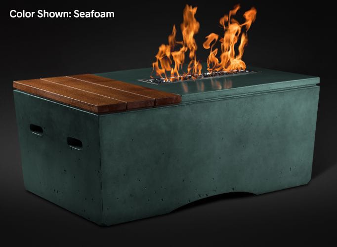 Slick Rock Concrete Oasis 48" Fire Table - Seafoam