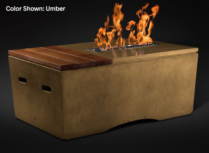 Slick Rock Concrete Oasis 48" Fire Table - Umber