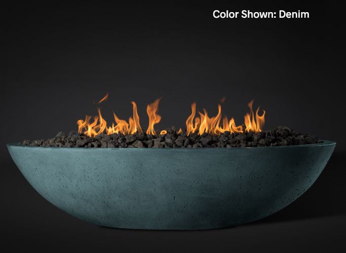 Slick Rock Concrete Oasis 60" Oval Fire Bowl - Denim