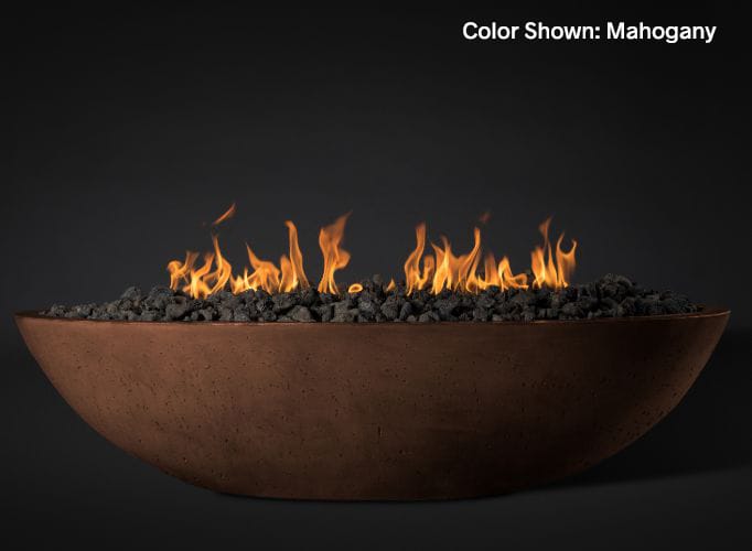 Slick Rock Concrete Oasis 60" Oval Fire Bowl - Mahogany