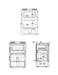 Osburn Gusto Cookstove (OB02047) firebox, oven and warming drawer dimension drawing