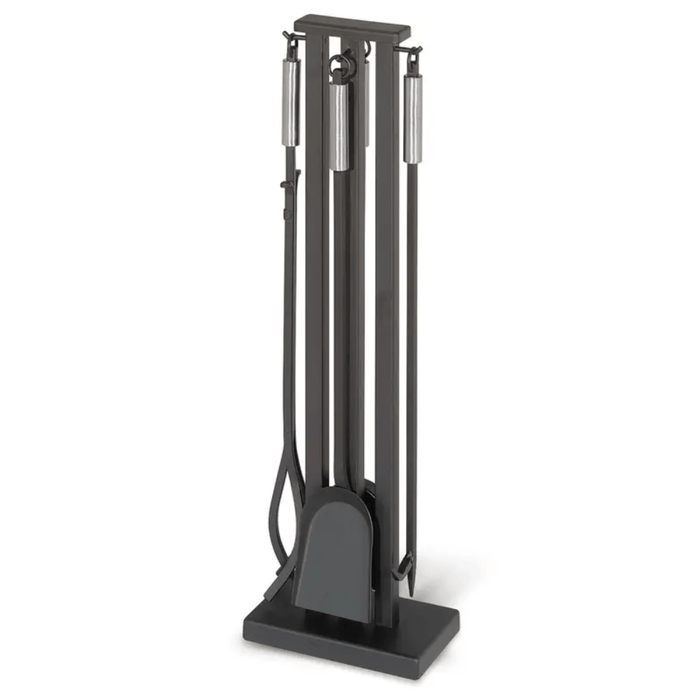 Pilgrim 32 Inch Contemporary Brushed Steel Fireplace Tool Set