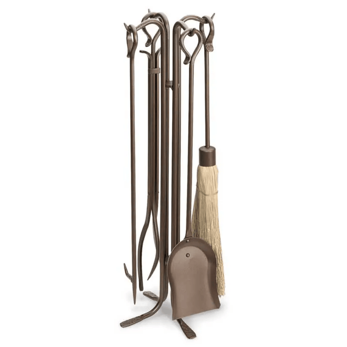 Pilgrim Burnished Brass Vintage Fireplace Tool Set