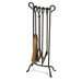 Pilgrim Burnished Bronze Bowed Fireplace Tool Set
