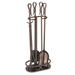 Pilgrim Burnished Bronze Iron Gate Fireplace Tool Set