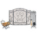 Pilgrim Country Scroll Fireplace Log Holder - Burnished Bronze