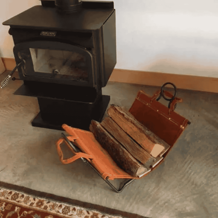 Pilgrim Forged Iron Firewood Basket and Log Carrier