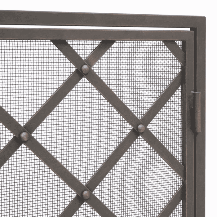Pilgrim Iron Weave Door Fireplace Screen