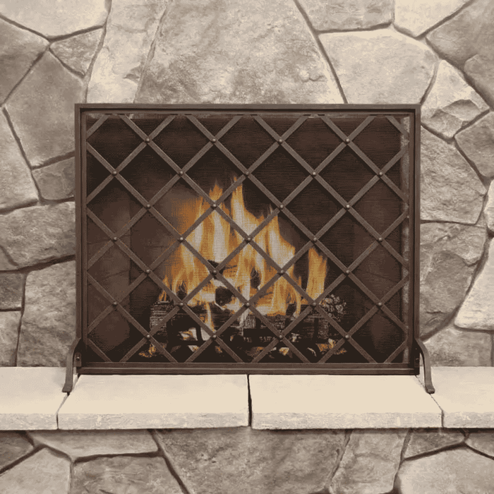 Pilgrim Iron Weave Fireplace Screen