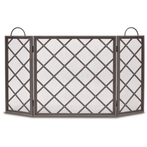 Pilgrim Iron Weave Tri Panel Fireplace Screen