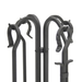 Pilgrim Large Forged Fireplace Tool Set with Corn Broom