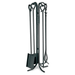 Pilgrim Tall Lodge Matte Black Fireplace Tool Set