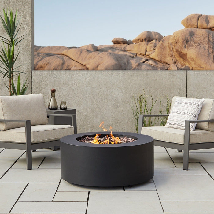 Real Flame Aegean 36" Round LP Fire Table w/ NG Conv