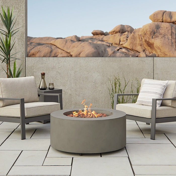 Real Flame Aegean 36" Round LP Fire Table w/ NG Conv