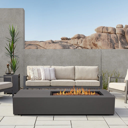 Real Flame Aegean 75" Asymmetrical LP Fire Table w/ NG Conv