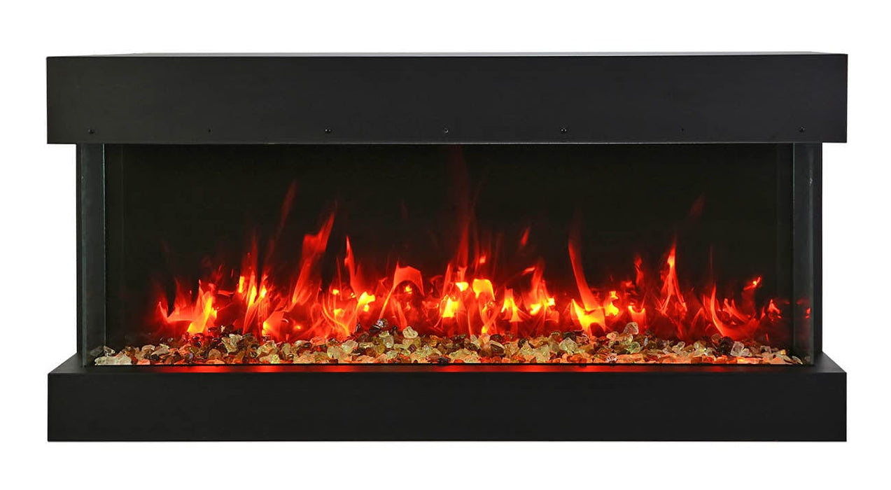 Remii Bay Slim Lumina 3-sided electric fireplace angle view