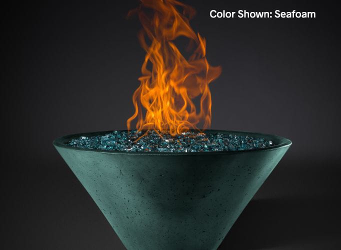 Slick Rock Concrete RidgeLine Fire Bowl Conical 34" D x 14.5" H